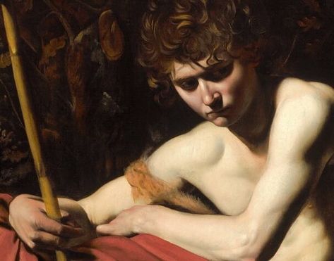 5,424 Likes, 15 Comments - Paintings Daily (@paintings.daily) on Instagram: “Caravaggio, Saint John the Baptist in the Wilderness ( 1605 ) DETAIL via…” Caravaggio Paintings, Saint John The Baptist, Baroque Painting, Rennaissance Art, Baroque Art, Italian Painters, Saint John, Ap Art, Historical Art