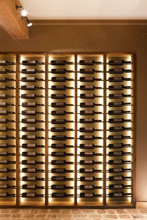 Bowral House, Wine Cellar Modern, Marina Bar, Wine Cellar Lighting, Banco Bar, Wine Shop Interior, Wine Wall Display, Wine Cellar Wall, Wine Storage Wall