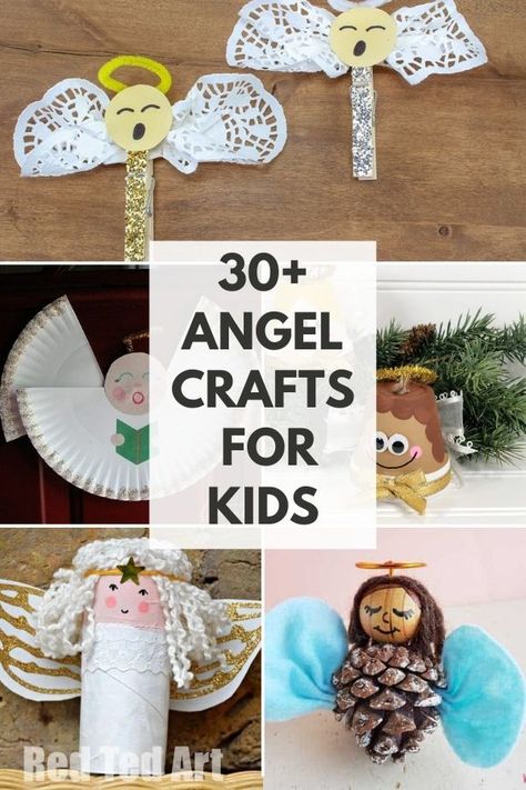 Over 30 free angel crafts for kids, including paper plate angels, coffee filter angels.,,.,.even pasta angel ornaments and many more. Paper Plate Angels Craft For Kids, Angel Ornament Crafts For Preschoolers, Kids Angel Ornament Craft, Handprint Angels For Kids, Angel Ornament Crafts For Kids, Guardian Angel Crafts For Kids, Paper Angel Craft, Guardian Angel Craft, Angel Gabriel Craft For Kids