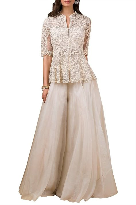 Peplum Top With Sharara, Top With Sharara, Ridhi Mehra, Sharara Pants, Function Dresses, Traditional Indian Dress, Salwar Kamiz, Indian Dresses Traditional, Indian Gowns Dresses