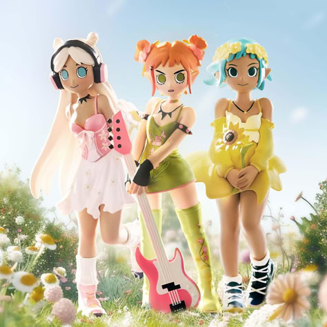 Peach Riot punk fairy series POP MART cute must have collectable figures aestetically pleasing punk fairies Pop Mart Figures, Peach Riot, Blind Box Figures, Punk Fairy, Screen Photography, Game Rules, Illustrated Art, Collectible Toys, Fairy Figurines