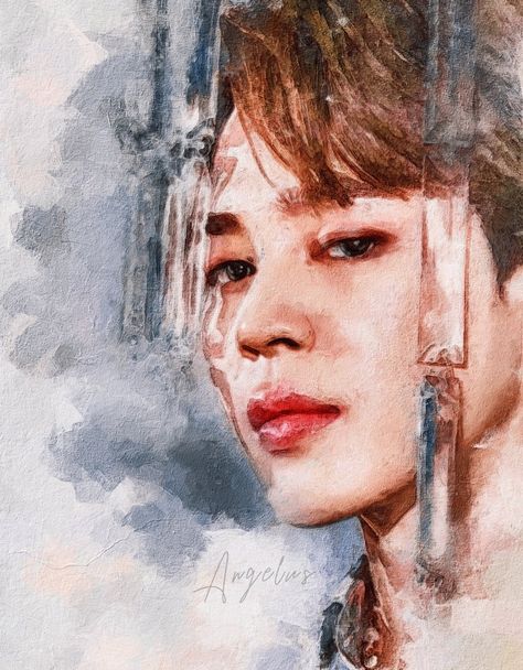 Jimin Art, Black Cat Tattoos, Watercolor Tips, Jimin Fanart, Kpop Art, Kpop Drawings, Bts Drawings, Bts Art, Anime Character Drawing