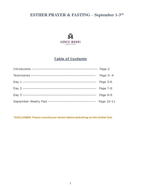 This document provides instructions and guidance for a 3-day prayer and fasting period based on the biblical story of Esther. It includes testimonies of people who experienced breakthrough through this fast. The fast focuses on praying for miracles, deliverance from obstacles, and believing God for supernatural provision and intervention in specific areas of need. Participants are encouraged to pray fervently and persistently over the 3 days for their desired outcomes. 3 Day Fasting And Prayer Guide, Esther Fast Guide, 3 Day Esther Fast, Praying For Miracles, Fasting Guide, Fasting And Prayer, Prayer Fasting, Story Of Esther, Prayer And Fasting