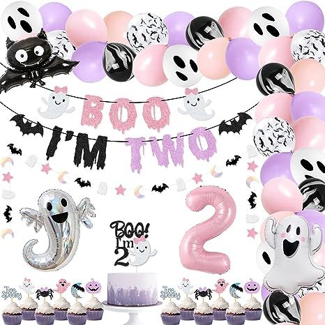 Halloween Birthday Decorations, Kids Halloween Birthday Party, Halloween Birthday Party Decorations, Halloween First Birthday, Halloween 1st Birthdays, Halloween Themed Birthday Party, Fest Temaer, Birthday Party Packs, Halloween Fest