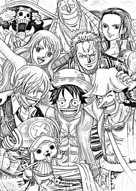 One Peace Manga, Anime Lineart Manga Coloring Pages, Anime Colouring Pages, One Piece Sketch, One Piece Coloring Pages, Anime Painting, Manga Coloring Book, Coloring Activities, Naruto Sketch Drawing