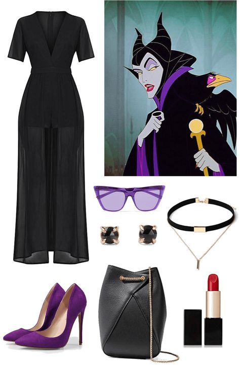 disneybound: maleficent outfit ideas | #disneybound #disneybounding #disney #maleficent #black #purple Modern Maleficent Outfit, Maleficent Aesthetic Outfit, Maleficent Disney Bound, Disneybound Outfits Villians, Disney Villains Outfits, Disney Villain Inspired Outfits, Disney Villain Outfit Ideas, Maleficent Outfit Ideas, Maleficent Inspired Outfits