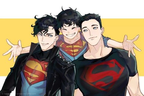 Superman Family Fanart, Conner Kent Fanart, Superman Love, Conner Kent, Superman X Batman, Superhero Family, Super Family, Superman Family, Superhero Kids