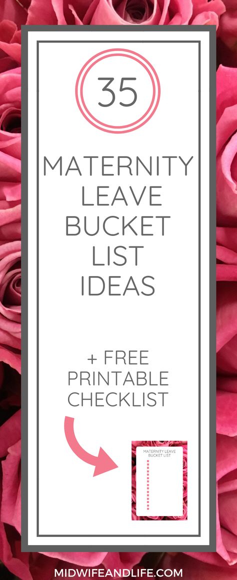 Maternity leave can feel long when you're waiting for baby and short when it's time to return to work, here are 35 ideas for your maternity leave bucket list, both before baby arrives and after! Plus free printable bucket list for you to customise. #pregnancy #baby #newborn #maternityleave #bucketlist #maternity Maternity Leave Bucket List, Pregnancy Bucket List, Free Printable Bucket List, Printable Bucket List, First Month Of Pregnancy, Pregnancy Books, Waiting For Baby, Pumping Moms, Pregnancy Months