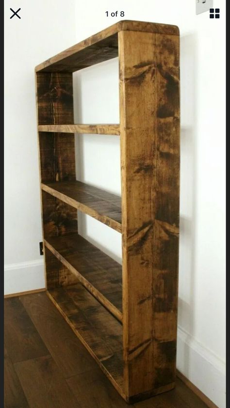 Handmade solid wood bookcase built from reclaimed timber all our items carry unique features no two pieces are the same chwck out our etsy shop for more beautiful examples or message us dirwct for a personal no obligation quote Farrow And Ball Colours, Hallway Garden, Reclaimed Wood Bookcase, Solid Wood Bookcase, Pine Bookcase, Modern Farmhouse Furniture, Wood Shelving Units, Shelving Display, Rustic Bookcase