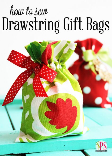 Top Christmas Gifts, Gift Bags Diy, Birthday Gift Wrapping, Trendy Sewing, Beginner Sewing Projects Easy, Christmas Gift Bags, Bags Tutorial, Sewing Projects For Beginners, Sewing Gifts