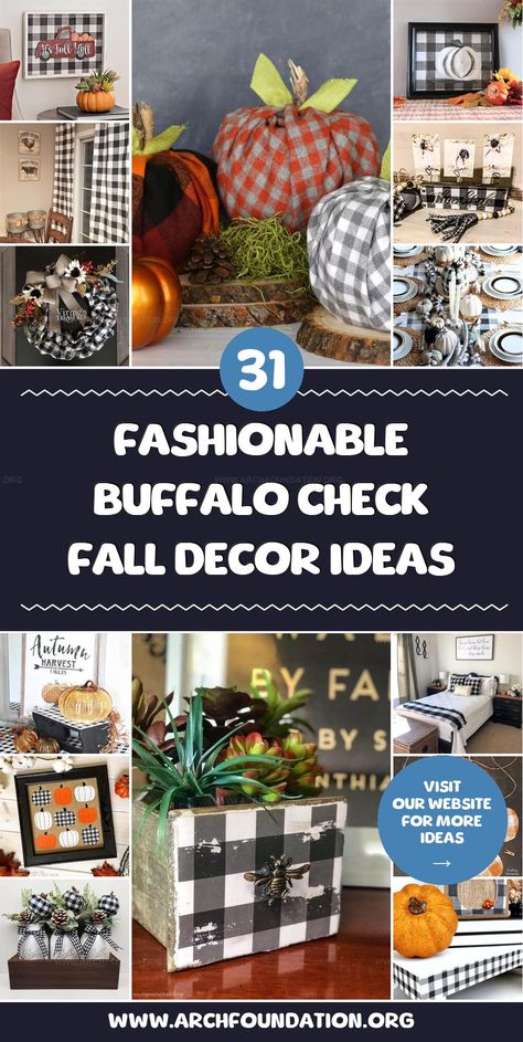 Add a seasonal touch with spectacular Buffalo check DIY fall decor ideas. They're perfect for warming up your space. Buffalo Check Decor, Plaid Diy, Diy Fall Decor Ideas, Diy Fall Decor, Buffalo Check Plaid, Fall Decor Ideas, Fall Decor Diy, Buffalo Check, Unique Diy