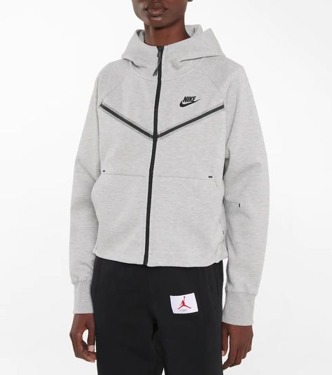 Nike - Tech-Fleece Windrunner hoodie | Mytheresa Grey Nike Jacket, Grey Jacket Women, Gray Hoodies, Nike Sportswear Tech Fleece, Tech Fleece Hoodie, School Sweatshirts, Nike Tech Fleece, Nike Tech, Nike Kids