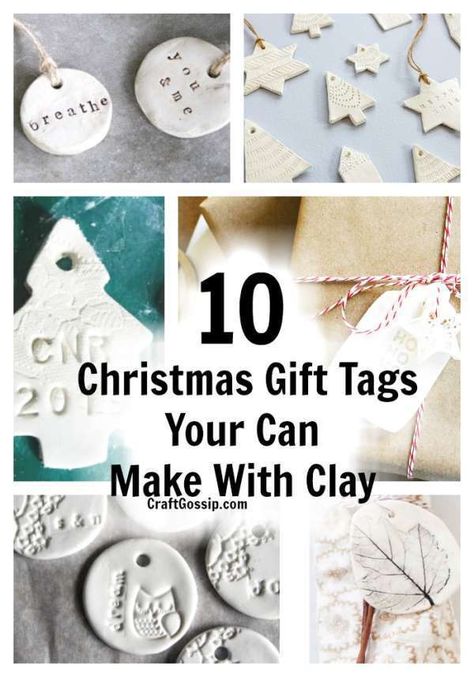 10 Amazing Christmas Gift Tags Your Can Make With Clay – Polymer Clay Pottery Christmas Gift Tags, Polymer Clay Gift Tags Diy, Clay Gift Tags Diy, Palmer Clay Ideas Easy, Home Made Gift Tags, Clay Tags Diy, Clay Christmas Tags, Polymer Clay Gift Tags, Polymer Christmas Decorations