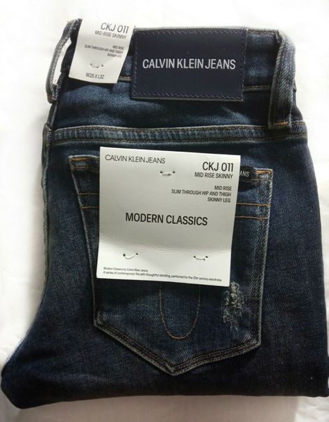 Calvin+klein+jeans+women's+mid+rise+skinny+ckj+011+dark+blue+distressed Denim Packaging, Urban Ring, Ladies Jeans, Calvin Klein Jeans Women, Denim Ideas, Mens Fashion Jeans, Leather Label, Jean Accessories, Denim Branding