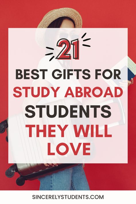 The ultimate guide to the best study abroad gifts that every student will appreciate. Study Abroad Care Package, Gifts To Give Boyfriend, Study Abroad Gifts, Study Abroad Packing List, Study Abroad Packing, Foreign Exchange Student, Student Teacher Gifts, Studying Abroad, Student Travel