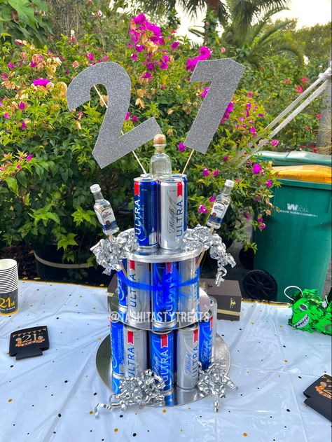 beer cake for men 21 beer cake 21 boy cake 21st Beer Cake, Beer Can Birthday Cakes For Men, Men’s Birthday Cakes 21, 21st Birthday Beer Cake For Guys, Male 21st Birthday Cake For Men, Seltzer Cake, Beer Tower Cake, 21st Theme Party Ideas, Beer Cakes For Men