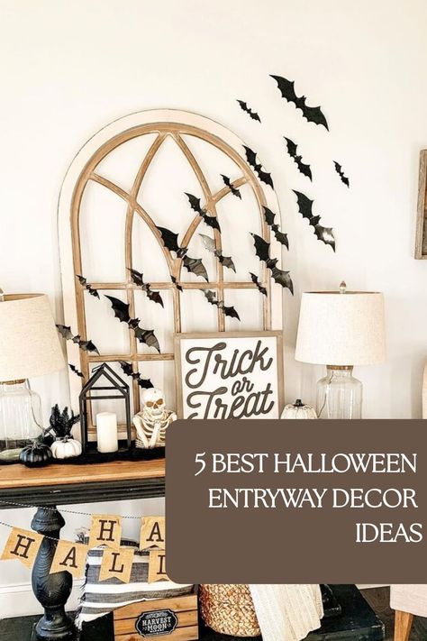 🌌 Welcome your guests with an entryway that screams Halloween aesthetic. Dive into our article for the 5 best Halloween entryway designs that are sure to impress! Learn how! Apartment Halloween Decorations, Halloween Entryway Decor, Entryway Designs, Halloween Entryway, Halloween Decorations Apartment, Welcoming Entryway, Entryway Decor Ideas, Happy Halloween Banner, Scream Halloween