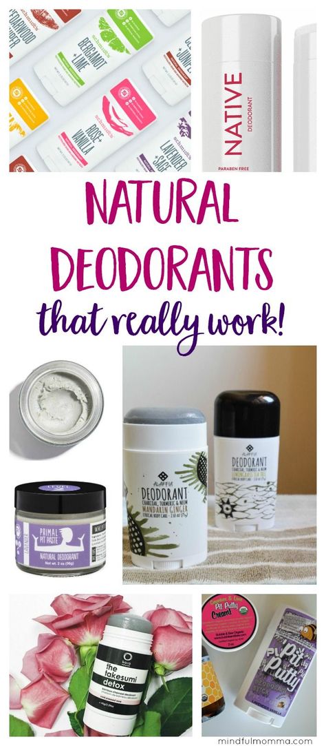 Learn the differences between popular natural deodorant brands - so you can find the natural deodorant that works best for your needs. | non-toxic deodorant | natural beauty | #nontoxic #natural  via @mindfulmomma Baking Soda And Honey, Natural Deodorant That Works, Best Natural Deodorant, All Natural Deodorant, Baking Soda Uses, Baking Soda Shampoo, Be Natural, Natural Deodorant, Green Beauty