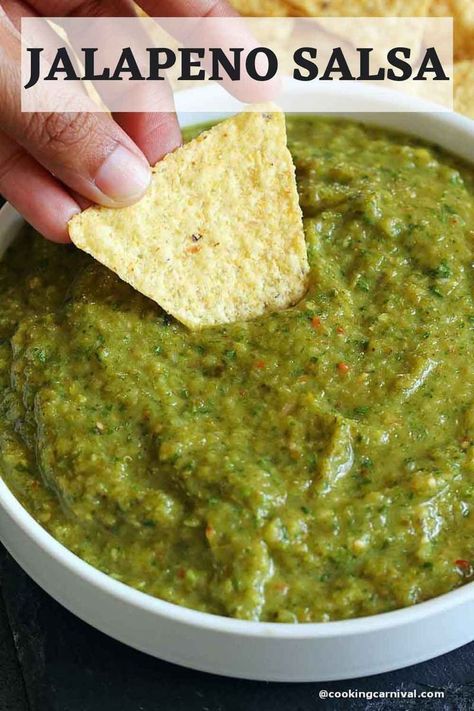 Guacamole Salsa Recipe, Roasted Jalapeno Salsa, Jalapeno Salsa Recipe, Jalapeno Relish, Spicy Guacamole, Pepper Salsa, Salsa Guacamole, Roasted Jalapeno, Vegetarian Instant Pot