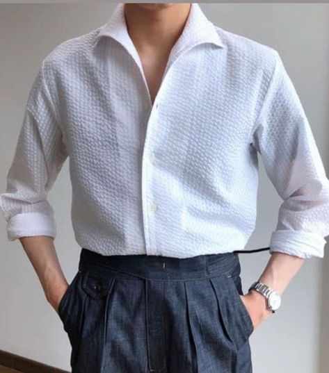 Men Fashion Casual Shirts, Mens Designer Shirts, Mens Casual Dress Outfits, Shirts Ideas, Girls Top, Fashion Suits For Men, Fashion Suits, Wedding Suit, Stylish Mens Outfits