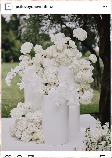 The Winter Wedding Arch: A Masterpiece of Winter Romance White Plinths Wedding, All White Modern Wedding, Arbour Wedding, Winter Wedding Arch, Winter Wedding Accessories, Winter Romance, White Wedding Ceremony, Ceremony Florals, Monochrome Weddings