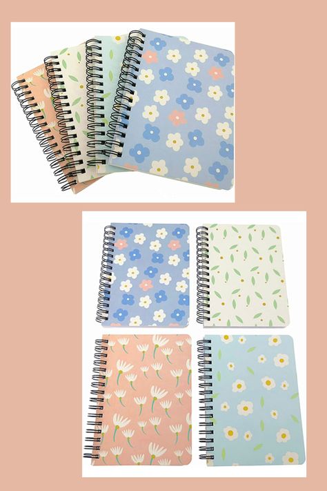 Cute and simple notebooks! They can be used for school,work, or home! Flower Office, Simple Notebook, Planner Notepad, Cute Notebooks, Notebook Journal, Journal Notebook, School Work, Spiral Notebook, Note Pad