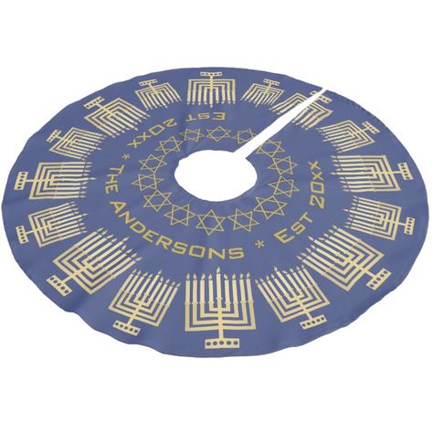 #Hanukkah #Hanukkahdecor #Chanukah #Hanukkahgifts #Zazzle Silver Tree Skirt, Gold Tree Skirt, Tree Skirts Christmas, Hanukkah Diy, Xmas Invitations, Hanukkah Tree, Fullness Of Joy, Hanukkah Recipes, Jewish Crafts