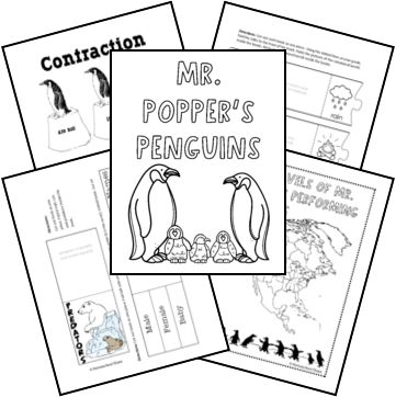 Mr Poppers Penguins Activities, Penguin Unit For Kindergarten, Mr Poppers Penguins, Penguin Unit Study, Mr Popper, Penguin Writing Activities, Penguin Science, Penguin Research, Penguin Unit