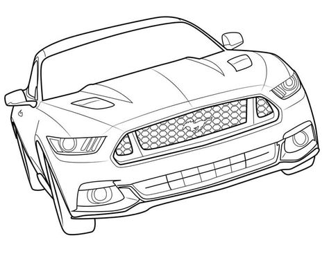 Free Ford Mustang Coloring Pages - Coloring Cool Ford Mustang Car, Cool Car Drawings, Classic Sports Cars, Mustang Cars, Mini Drawings, Halloween News, Car Drawings, Coloring Pages To Print