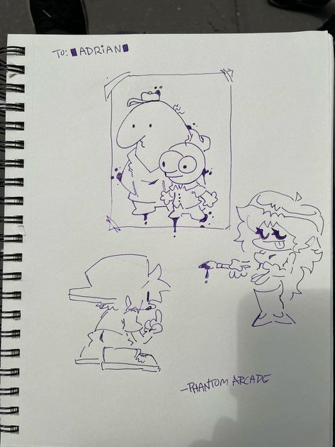 Phantom Arcade Art, Phantom Arcade Art Style, Phantom Arcade, Smiling Friends, Drawings For Boyfriend, Dark And Twisted, Animation Tutorial, Graffiti Drawing, Sketchbook Art