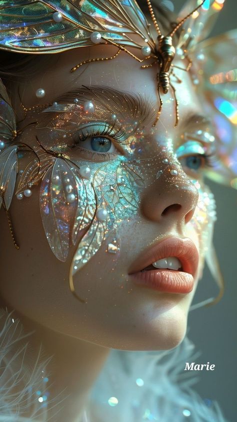 Midsummer Masquerade, Fear Eyes, Butterfly Aesthetic, Dream Fantasy, Halloween Makeup Inspiration, Fairytale Photography, Fairy Makeup, Fairytale Fantasy, Beautiful Fairies