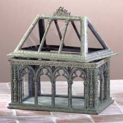 gothic terrarium | gothic terrarium Gothic Greenhouse, Wardian Case, Miniature Greenhouse, Goth Garden, Greenhouse Interiors, Indoor Greenhouse, Gothic Garden, I've Changed, Gothic Revival