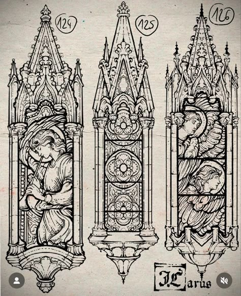 Cathedral Windows Tattoo, Stained Window Tattoo, Gothic Architecture Tattoo Design, Medieval Castle Tattoo, Medieval Etching Tattoo, Gothic Cathedral Window, Stained Glass Tattoo Black And White, German Cathedrals, Gothic Church Drawing