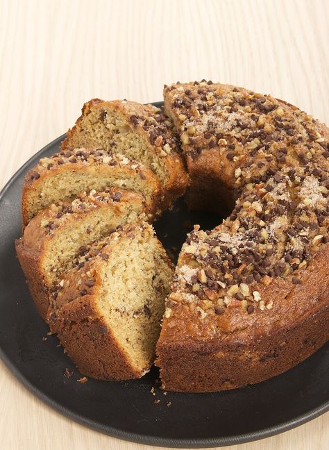 Sour Cream Banana Coffee Cake | Bake or Break Banana Sour Cream Cake, Recipes Using Sour Cream, Banana Coffee Cake, Banana Nut Cake, Banana Coffee Cakes, Banana Coffee, Coffee Cake Recipe, Sour Cream Coffee Cake, Sour Cream Cake