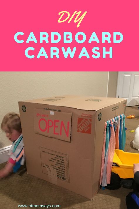 Card Board Box Ideas For Kids, Cardboard Crafts Preschool, Box Activities For Preschoolers, Infant Dramatic Play Ideas, Boxitects Activities, Big Cardboard Box Ideas, Cardboard Montessori Diy, Box Study Preschool Activities, Cardboard Box Play Ideas