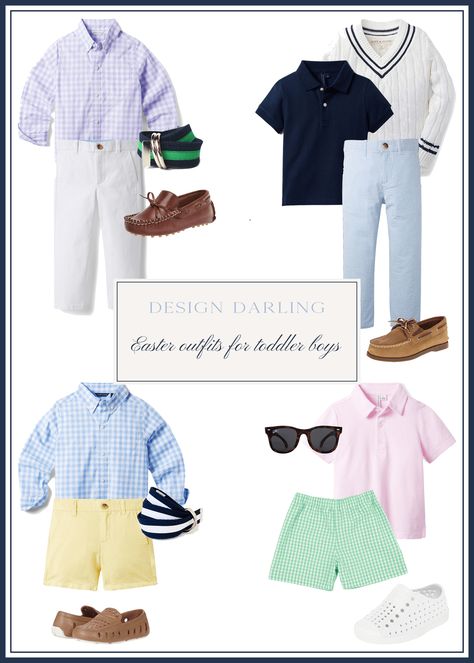 EASTER OUTFITS FOR TODDLER BOYS | Design Darling Outfits For Toddler Boys, Toddler Boy Easter Outfit, Boy Easter Outfit, Toddler Boy Easter, Boys Easter Outfit, Design Darling, Navy Polo Shirt, Kids Cleaning, Seersucker Pants