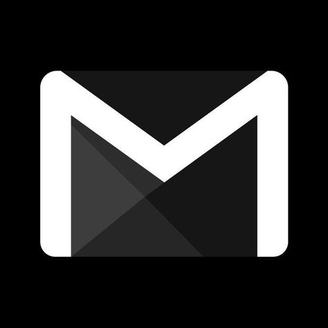 Gmail Logo, Black Homescreen, Gmail Icon, Black App Icons, App Store Icon, Mobile App Icon, Black Wallpaper Iphone Dark, Desain Editorial, Black App