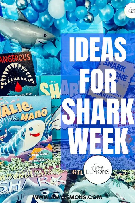 Searching for a unique classroom transformation or kids party theme? Check out these not-so-frightening shark decorations! Whether you're considering shark decorations for the classroom or a shark week party at home, you'll fall in love with these easy diy shark decor ideas featuring balloons and shark books! This is a great classroom decor theme for elementary to build excitement for Summer break or any time of year. Shark Week Decorations Diy, Shark Week Activities, Nonfiction Reading Strategies, Shark Decorations, Nonfiction Reading Response, Ocean Classroom Decor, Nonfiction Reading Activities, Classroom Decoration Ideas, Elementary Reading Activities