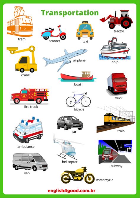 If you need material for practicing or reviewing vocabulary in a fun way, just download and print these Transportation flashcards. The aim of these flashcards is to practice and review vocabulary. #flashcards #eslflashcards #eslvocabulay #vocabulary #eslteacher #eslworksheets #teachingideas #transportation #transport Transportation Flashcards, Kids Learning Charts, Transportation Chart, Preschool English, Transportation Preschool Activities, Preschool Charts, English Corner, Transportation For Kids, Means Of Transport