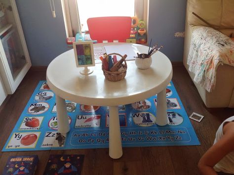 The Crafty Doolittle's : Ikea MAMMUT kids table painted.. Mammut Table, Round Kids Table, Ikea Kids Table, Ikea Mammut, Ikea Lack Table, Lack Table, Moving Photos, Ikea Kids, Ikea Lack