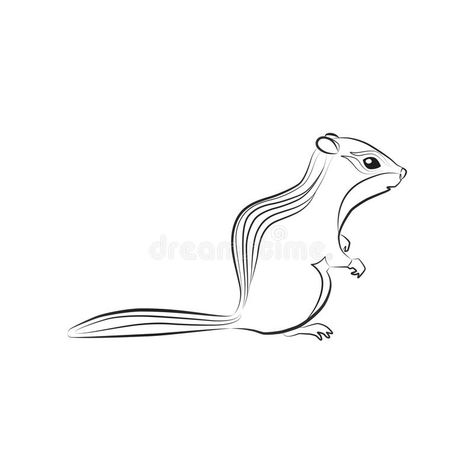 Chipmunk Tattoo Ideas, Chipmunk Tattoo, Symbol Drawing, One Line Tattoo, Becoming A Tattoo Artist, Planner Doodles, Petit Tattoo, American Symbols, Tattoo Outline