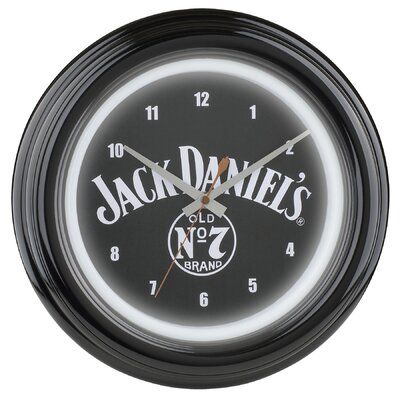 Jack Daniel's Lifestyle Products Old LED 12" Wall Clock Led Light Wall, Wall Clock Light, Restaurant Bar Stools, Retro Bar Stools, Led Wall Clock, Neon Clock, Led Logo, Led Clock, Whiskey Bar