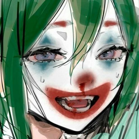 Cute Clown Makeup, Cute Clown, Clown Faces, Anime Maid, Wallpaper Animes, Gothic Anime, Scary Art, Cute Profile Pictures, Anime Couples Drawings