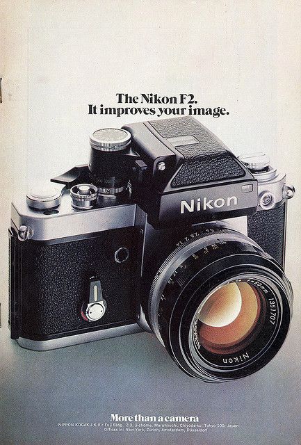 Camera Ads, Nikon Film Camera, Nikon F2, Fotocamere Vintage, Nikon Cameras, Nikon Digital Camera, Analog Camera, Antique Cameras, Photo Gear