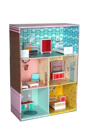 Make Doll House, Doll House Cardboard, Diy Dollhouse From Cardboard, Diy Dollhouse Cardboard, Doll House With Cardboard, Diy Doll Furniture, Doll House Cardboard Boxes, How To Make Doll House Cardboard Boxes, Doll House Diy