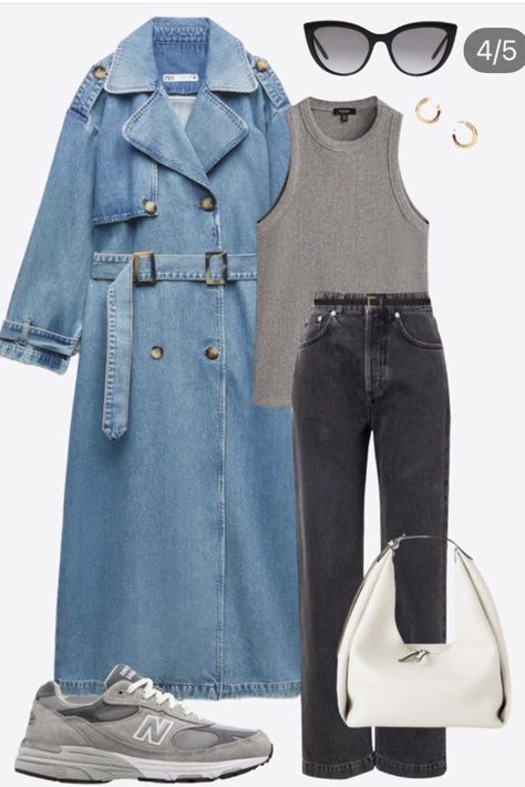 Denim Trench Coat Outfit, Denim Coat Outfit, Fall Jackets Outfit, Trench Coat Outfit, Denim Trench Coat, Denim Jacket Outfit, Estilo Hippie, Winter Fashion Outfits Casual, Coat Outfit