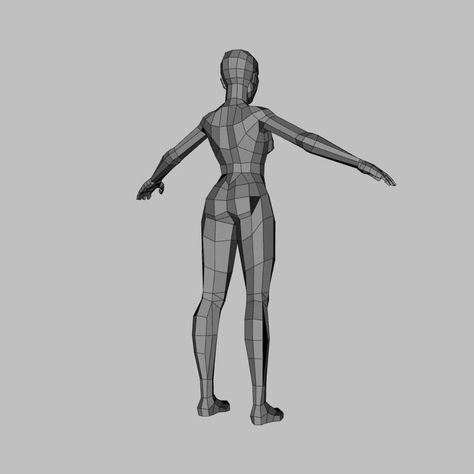 Female Topology, Low Poly Female, Female Base, 3d Blender, Low Poly Models, Low Poly 3d, 3d Modeling, Low Poly, Pixel Art