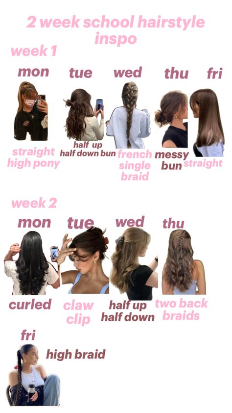 #fyp Preppy Hairstyles, Hair Styels, Hairstyle Examples, Easy Hairstyles For Thick Hair, Hair Inspiration Long, School Hair, Hairdos For Curly Hair, Greasy Hair Hairstyles, Hair Stylies