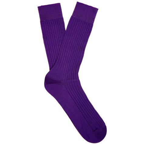 Pantherella Danvers ribbed-knit socks (800 RUB) ❤ liked on Polyvore featuring intimates, hosiery, socks, purple, ribbed socks, purple socks, pantherella socks and pantherella Purple Socks, All Things Purple, Mens Socks, Knitting Socks, Hosiery, Ribbed Knit, Socks, Shoe Bag, Perfect Clothing