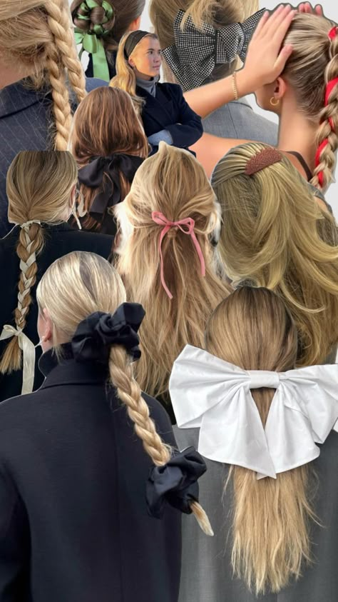 Christmas Hairstyles ❤️ #christmas #hair #inspo #bows #holiday #xmas #christmashair #hairstyles Hairstyles Christmas, Dress Coquette, Blonde Hair Inspiration, Christmas Hairstyles, Pink Bows, Christmas Hair, Baby Bows, Gorgeous Hair, Cut And Color